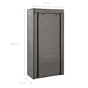 Pantofar cu husă, gri, 58x28x106 cm, material textil - Img 7