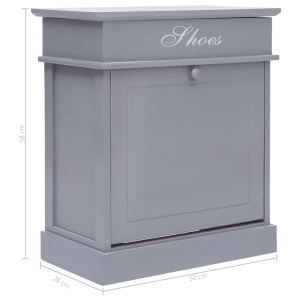Pantofar, gri, 50 x 28 x 58 cm, lemn de paulownia - Img 7