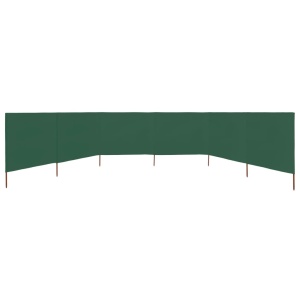Paravan anti-vânt cu 6 panouri, verde, 800 x 120 cm, textil - Img 3