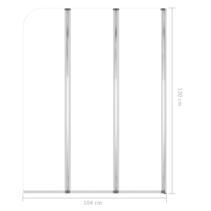 Paravane de baie 2 buc. 104x130cm sticlă securizată transparent - Img 10