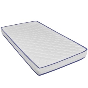 Pat cu saltea spumă cu memorie, alb, 90 x 200 cm, piele ecologică - Img 10