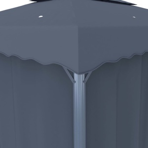 Pavilion cu perdea, antracit, 4 x 3 m, aluminiu - Img 5