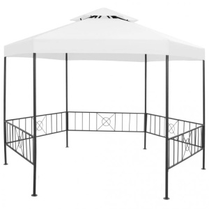 Pavilion de grădină, alb, 323 x 275 x 265 cm, 180 g/m²