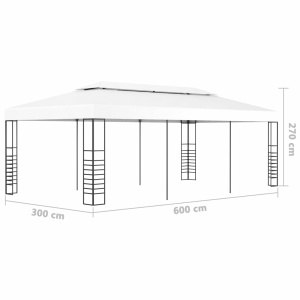 Pavilion marchiză, alb, 6 x 3 m - Img 5