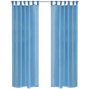 Perdea transparentă Turcoaz 140 x 225 cm 2 buc