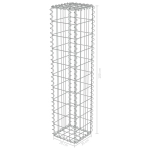 Perete gabion cu capace, 20x20x100 cm, oțel galvanizat - Img 5