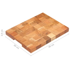 Placă de tocat, 40 x 30 x 3,8 cm, lemn masiv de acacia - Img 6