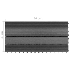Plăci de pardoseală, 6 buc., gri, 60 x 30 cm, WPC, 1 m² - Img 5