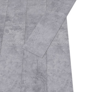 Plăci de pardoseală, gri ciment, 5,26 m², PVC, 2 mm - Img 5