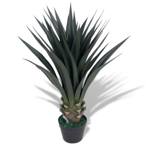 Plantă artificială Yucca cu ghiveci, 90 cm, verde - Img 2