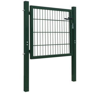 Poartă 2D pentru gard (simplă) 106 x 130 cm, verde - Img 2