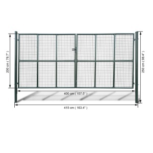 Poartă cu plasă pentru grădină 415 x 250 cm / 400 x 200 cm - Img 4