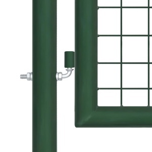 Poartă de grădină, verde, 350 x 100 cm, oțel - Img 6