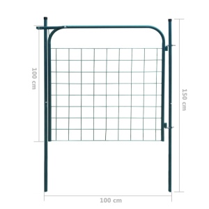 Poartă pentru gard de de gradină 100 x 100 cm antracit - Img 5