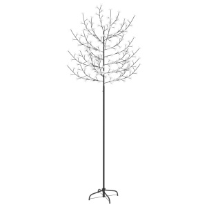 Pom Crăciun, 220 LED-uri alb rece, flori de cireș, 220 cm - Img 2