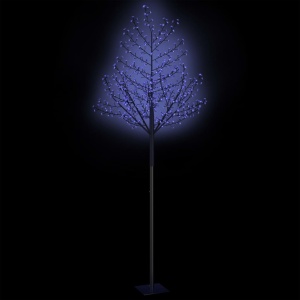 Pom Crăciun, 600 LED-uri lumină albastră, flori de cireș 300 cm - Img 4