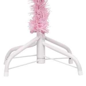 Pom de Crăciun artificial cu suport, roz, 210 cm, PVC - Img 4
