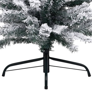 Pom de Crăciun artificial, subțire, cu zăpadă, verde 210 cm PVC - Img 6