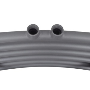 Radiator port-prosop incălzire centrală baie, curbat, 480x480 mm, gri - Img 8