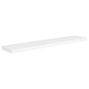 Raft de perete suspendat, alb, 120x23,5x3,8 cm, MDF - Img 2