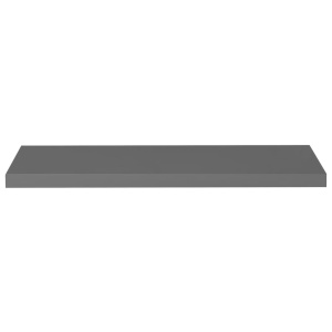 Raft de perete suspendat, gri extralucios, 90x23,5x3,8 cm, MDF - Img 4
