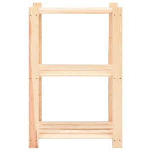Raft depozitare 3 niveluri, 60x38x90 cm lemn masiv pin, 150 kg - Img 3