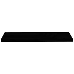 Rafturi de perete 4 buc. negru extralucios, 90x23,5x3,8 cm, MDF - Img 8