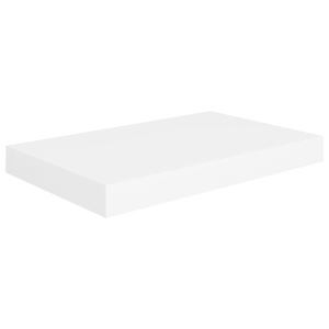 Rafturi de perete suspendate, 2 buc., alb, 40x23x3,8 cm, MDF - Img 4
