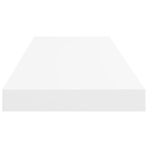 Rafturi de perete suspendate, 2 buc., alb, 80x23,5x3,8 cm, MDF - Img 5