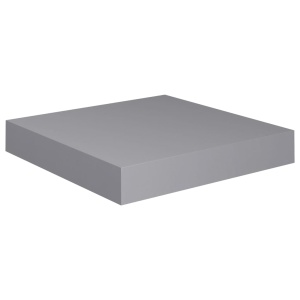 Rafturi de perete suspendate, 2 buc., gri, 23x23,5x3,8 cm, MDF - Img 4