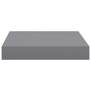 Rafturi de perete suspendate, 2 buc., gri, 23x23,5x3,8 cm, MDF - Img 5