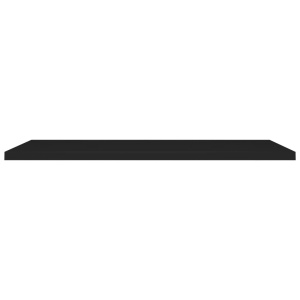 Rafturi de perete suspendate 2 buc., negru 120x23,5x3,8 cm, MDF - Img 8