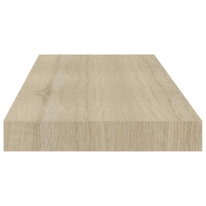 Rafturi de perete suspendate, 2 buc., stejar 60x23,5x3,8 cm MDF - Img 5