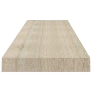 Rafturi perete suspendate, 4 buc., stejar, 120x23,5x3,8 cm, MDF - Img 5