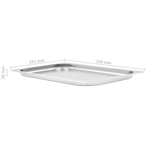 Recipiente Gastronorm 4 buc. GN 1/1 20 mm oțel inoxidabil - Img 7