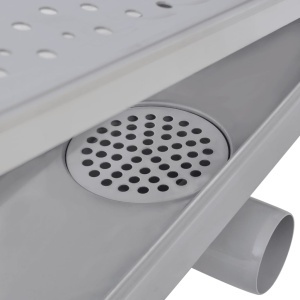 Rigolă duș liniară, model bule, oțel inoxidabil, 630 x 140 mm - Img 6