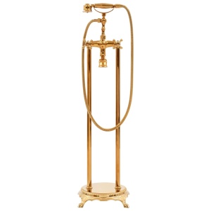 Robinet de cadă independent, auriu, 99,5 cm, oțel inoxidabil - Img 2