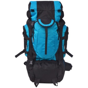 Rucsac pentru drumeții XXL 75 L, Negru și albastru - Img 3