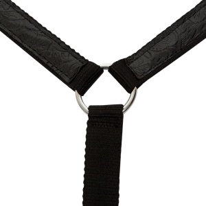 Șa Western, căpăstru &amp; pieptar, piele naturală, 12", negru - Img 11