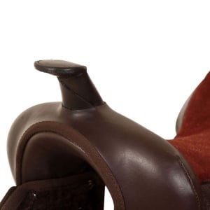 Șa Western, căpăstru &amp; pieptar, piele naturală, 17", maro - Img 6