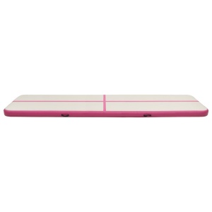 Saltea gimnastică gonflabilă cu pompă roz 800x100x20 cm PVC - Img 4