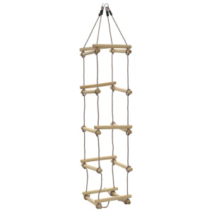 Scară din frânghie pentru copii, 200 cm, lemn - Img 2