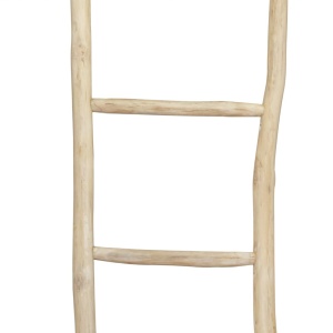 Scară prosoape cu 5 trepte, tec, 45 x 150 cm, natural - Img 2