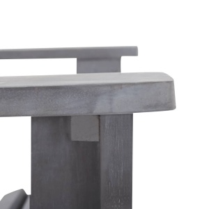 Scaun Adirondack, gri, lemn masiv de acacia - Img 6