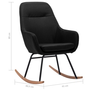 Scaun balansoar, negru, material textil - Img 7