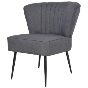 Scaun cocktail, gri inchis, material textil