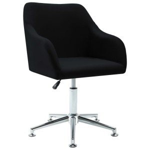 Scaun de birou pivotant, negru, material textil