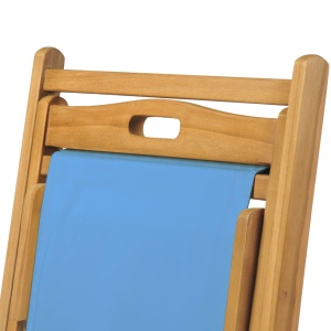 Scaun de exterior, albastru, 56 x 105 x 96 cm, lemn de tec - Img 6