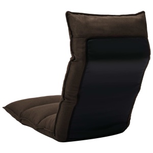 Scaun de podea pliabil, maro, material textil - Img 4