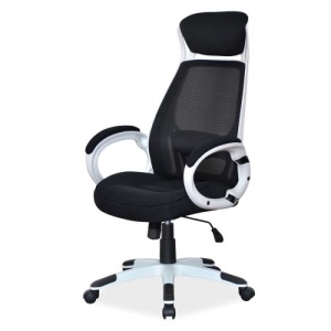 Scaun directorial mesh SL Q409 alb - negru - Img 2